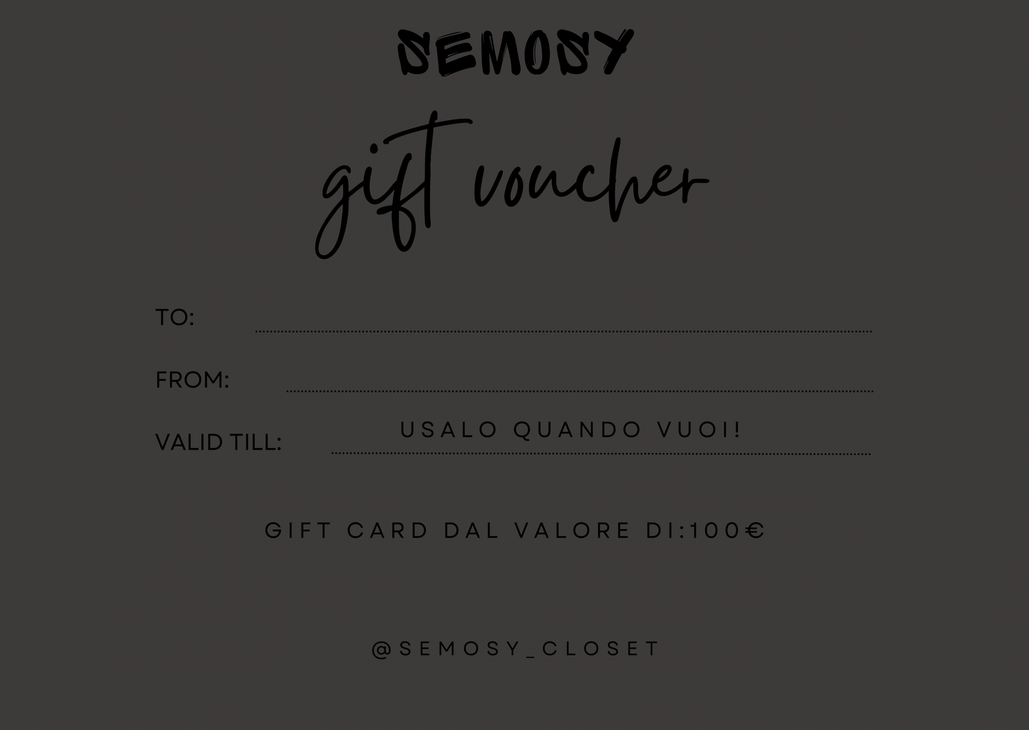 GIFT CARD SEMOSY